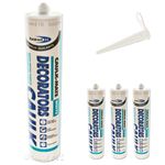 3 x Bond-It White Caulk Mate EU3 Cartridge 310ml - Decorators Caulk 60 minute formula BDOHC300