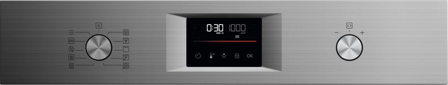 AEG 6000 Series CombiQuick Built-in Microwave Oven, 44L – Turbo Grill, Pizza Setting, Stainless Steel