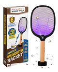 Weird Wolf 2 in 1 Rechargeable Mosquito Bat with UV Light & Base Stand | Electric Fly Swatter with Auto & Manual Mode | Type-C USB Charging | 1200 mAh Lithium Battery | 6 Month Warranty