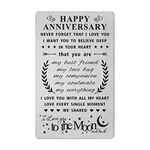 Jzxwan Anniversary Card Gifts for Wife, Happy Anniversary Present for Wifey, Female Wedding Anniversary