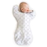 SwaddleDesigns Swaddle Sack with Arms Up, Tiny Arrows, Black, Small, 0-3MO, 6-14 lbs (SD-702BK-S)