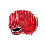 Wilson 2024 A450™ 11” Youth Infield Baseball Glove - Right Hand Throw, Red/White