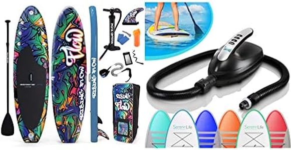 SereneLife Inflatable Paddle Board with Air Pump