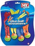 M.Y Splash 4 Pack Dive Balls with Streamers - Swimming Training Aid TY8240