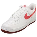 Nike Air Force 1 '07 Men's Trainers, White Adobe Team Red Dragon Red, 6.5 US