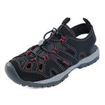 Northside Kid's Burke II Sandal, Black/Red, 6 Toddler