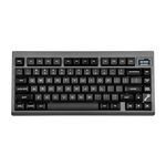 EPOMAKER TH80 PRO V2 Mechanical Keyboard with RGB Screen.Gasket Gaming Keyboard Bluetooth/2.4GHz/USB-C with VIA Programming, South Facing LED for Mac/Win (Black, Wisteria Linear Switch)