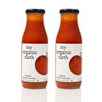 My Organic Earth - Jain Tomato Ketchup (Pack of 2) | No Onion No Garlic Tomato Ketchup | Low on Sugar | Certified Organic Jain Ketchup | (300gm x 2)