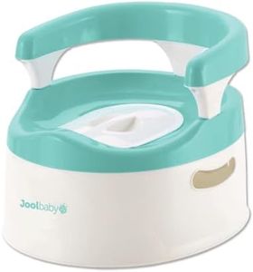 Child Potty Training Chair for Boys and Girls, Handles & Splash Guard - Comfortable Seat for Toddler - Jool Baby (Aqua)