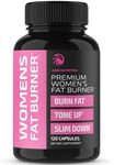 Fat Burners For Women | Weight Loss Pills for Women Belly Fat | Raspberry Ketones | Appetite Suppressant & Metabolism Booster | Back Fat Reducer & Bloating Relief | Diet Pills for Fast Result 120 Ct