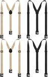 Janmercy 4 Pcs Hidden Suspenders fo