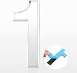 Self Adhesive Mailbox Numbers 3D 2.8'' Door House Numbers Stickers Street Address Numbers Mailbox Sign for Home Office Room - 1 (Silver)