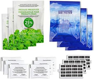 AMI PARTS W10311524 Air Filter &W10346771A Produce Preserver Replacement Compatible with Refrigerator(pack of 3 each)
