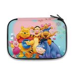 WHLBHG Pooh Bear Gift Friendship Pencil Case Inspiration Gift Cartoon Fans Gift Pooh Bear Pencil Bag Big Capacity Desk Organizer Storage for Friends(Bear Friends PC)