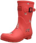 Joules Women's Molly Welly Rain Boots, Hiking Dogs, 10