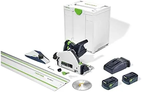 Festool 577664 Cordless Plunge-Cut Track Saw TSC 55 18V 5.0 Ah KEBI-F-Plus with 55-Inch (1400mm) Guide Rail