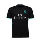 Unisex Real Black Half Sleeves Football Regular Fit Jersey (Medium)