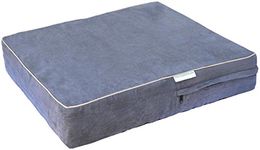 Go Pet Club Solid Memory Foam Orthopedic Pet Bed with Waterproof Cover, 44 by 32 by 4-Inch, Charcoal