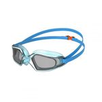 Speedo Junior Hydropulse Swimming Goggle | Comfortable Fit | Adjustable Design | Anti-Fog | Anti-Leak, Pool Blue/Mango/Light Smoke, One Size