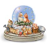 Bradford Exchange Jurgen Scholz Kittens Rotating Musical Glitter Globe: Paws-itively Precious