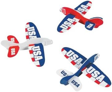 Fun Express USA Foam Gliders, 6.5" x 5.5", Bulk 48 Pack