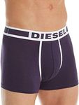 Diesel Men's UMBX-Damien Fresh & Bright Boxer-Briefs, Eggplant/White, XXL