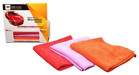 HappeStop Multipurpose Microfiber Detailing Cloth for Exterior, Glass and Interior Cleaning (41x41 cm)-Pack of 3