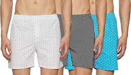 GRECIILOOKS Boxer Shorts for Men (GL-SH251&SH252&SH253-2XL-WHITE&Black&Blue)