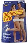 Forum Novelties 3907 Undies for Two - Valentine's Day Gift, Fun Fundie Underwear Panties for Halloween Parties & Holidays,1 Pack, One Size, White