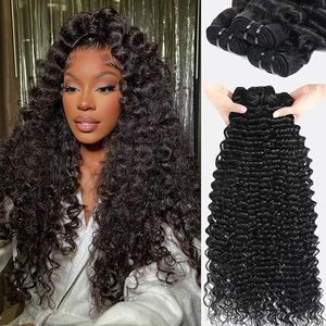 VipHonor 15A Raw Bundles Human Hair Deep Wave Human Hair Bundles,30 32 34 Inch Indian Curly Bundles Human Hair,Triple Lifespan 3X No Tangle No Shedding Keep Texture Silky Soft After Multiple Washes