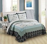 Home Soft Things Bedspread, BDSDST10290BLE, 100% Polyester, Blue, 90" x 90"