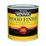 Minwax 227644444 Wood Finish, Half pint, True Black