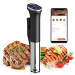 Karienvir Sous Vide WIFI, Sous Vide Machine 1100W, Sous Vide Cooker IPX7 Waterproof Immersion Circulator, Sous Vide Temperature(10℃~90℃) & Timer Control, Portable Sous Vide Easy Storage, Equipped WIFI