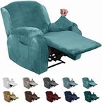 XINEAGE 4 Pieces Velvet Recliner Sl