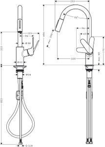 Hansgrohe Focus M41 Kitchen Tap – Stainless Steel