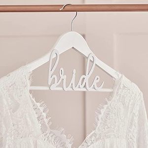 Ginger Ray Bride White Wedding Wooden Hanger 16.7cm