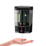 Hand Sanitizer Dispenser, Automatic Touchless Soap Dispenser, Infrared Sensor 600ml Gel/Liquid Soap Dispenser Wall Mount Operated for Hospital,Airport,Kitchen,Bathroom,Hotel (Black)