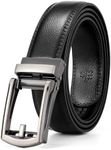 WERFORU Leather Ratchet Dress Belt for Men Perfect Fit Waist Size Up to 50 Inches with Automatic Buckle