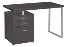 Monarch Specialties I 7426 Computer Desk, Home Office, Laptop, Left, Right Set-up, Storage Drawers, 48" L, Work, Metal, Laminate, Grey, Contemporary, Modern