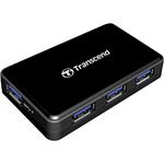 Transcend 4-Port Hub3K USB 3.1 Gen 1 USB Type-A X4 (USB 3.1 Gen 1) with The Included Power Adapter Input Interface USB 3.1 Gen 1 Micro-USB to USB Type A - Ts-Hub3K Black