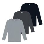 The Essentials Wardrobe Boys TEW 3 Pack LS T- Shirt - Assorted - 1-6/7 Years