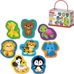 Toddler Puzzles - Wild Animals Contour Jigsaw Puzzles for Kids (8 Pcs) - Bright and Colourful Puzzles for Toddlers - Learning Educational Toys - Creative Kids Puzzles for 3 Year Olds +