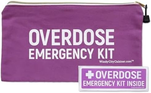 Overdose Emergency Response Pouch | High Visibility Canvas Bag for Naloxone Kits & First Aid Supplies | Secure Zipper Closure | For Home, Office, Public Spaces, Fleet Vehicles - 12"x7"