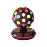 Global Gizmos 45830 6” Rotating Disco Ball/Kids Disco Light/Mains Operated/Multi-Coloured Lights/Great for Parties & Playrooms/Black Colour