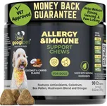 Googipet Dog Allergy Chews -Dog Allergy Relief & Itchy Skin Relief -Dog Skin & Coat Supplement +Bee Pollen, Colostrum for Dogs, Coconut Oil, Probiotics, & Omega 3 Fish Oil for Dogs Itching Skin Relief