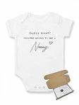 allaboutthebump Guess What? You're Going To Be A Nanny | Baby Announcement Vest Bodysuit (Pregnancy Reveal) - Gift Wrapped with Box