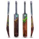 SPPARTOS Cobra Kashmir Willow Double Blade Special Burn Edition Scoop Designer Bat - Perfect for Performance and Style