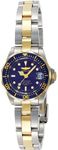 Invicta Women's Pro Diver Collection Watch, Two-Tone, 24.5mm, 8942