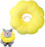 Cat Recovery Collar,Cat Cone,Cute Sun Flower Neck Cat Cones After Surgery,Adjustable Cat Collar Recovery Collar Cone, Suitable for Pet Medical for Rehabilitation, Grooming, Wound Healing