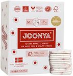 Joonya Baby Diapers, Size 4 L (15-31 lb) - 6 Bags of 25 (150) - New Range - NonToxic, Eco-Friendly, Ultra Slim, Overnight Use - Made in Denmark
